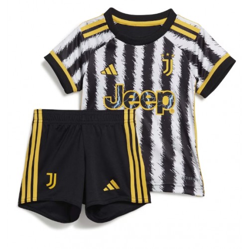 Fotballdrakt Barn Juventus Hjemmedraktsett 2023-24 Kortermet (+ Korte bukser)